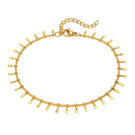 Lina Gold Fringe Anklet