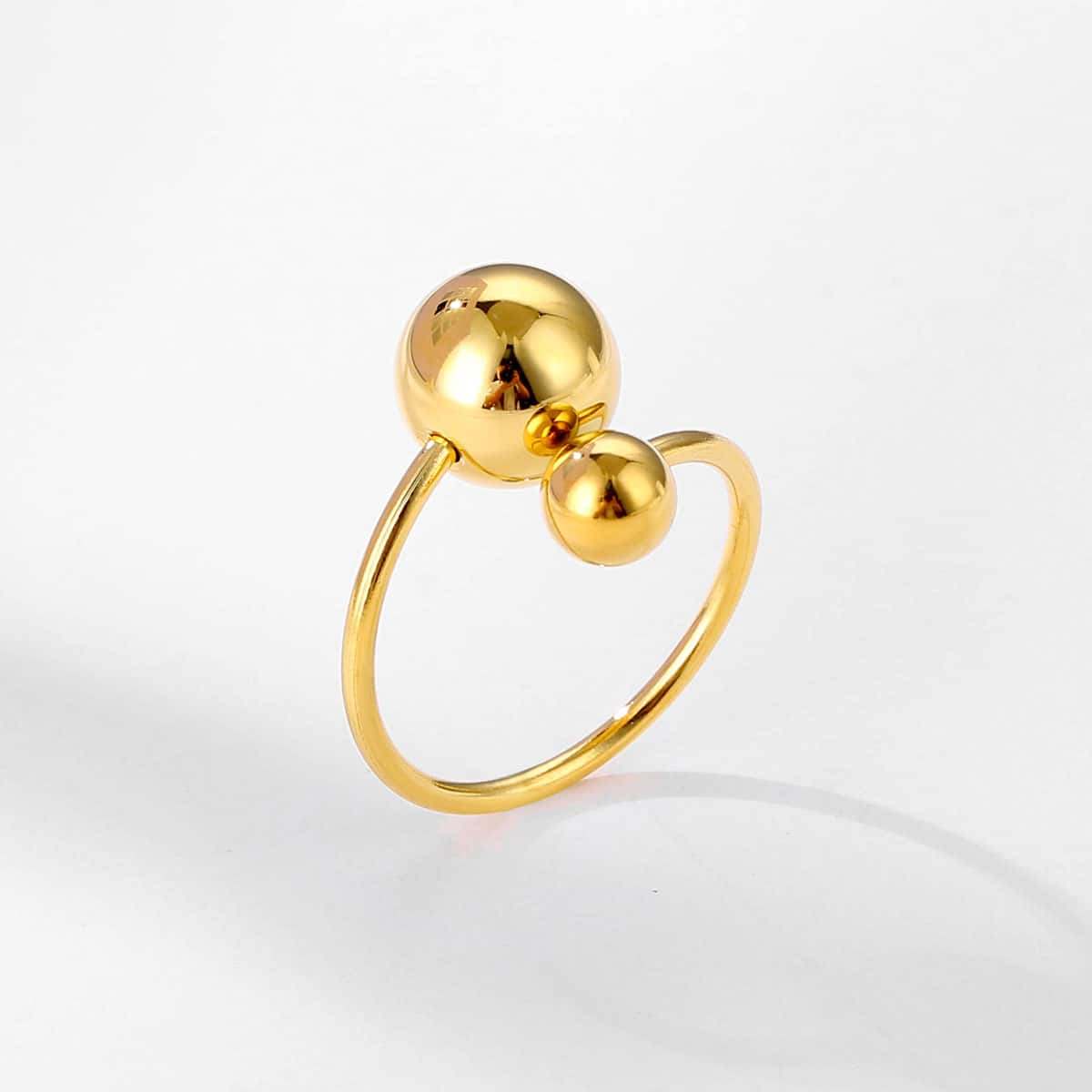 Duo Sphere Gold Ring