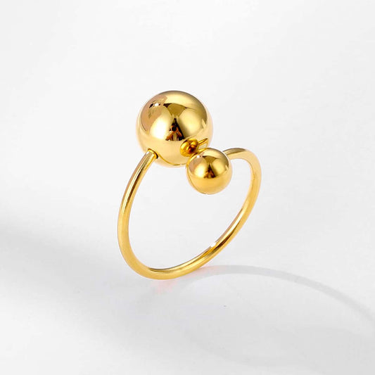 Duo Sphere Gold Ring