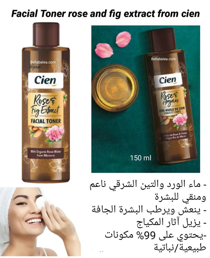 CIEN Rose & Fig Extract Toner - Refreshing Facial Toner and Makeup Remover