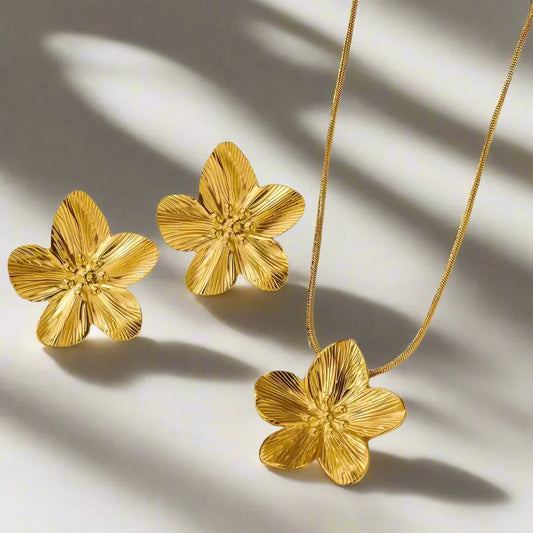 Serenity Bloom 18K Gold-Plated Necklace – Soft Radiance