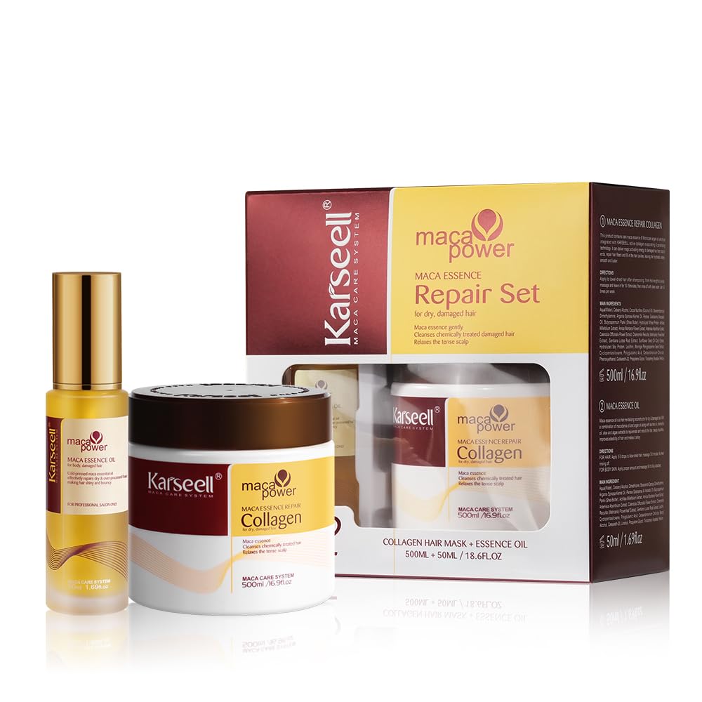 Karseell Collagen & Argan Oil Hair Treatment Mask Set - Intense Repair & Restoration