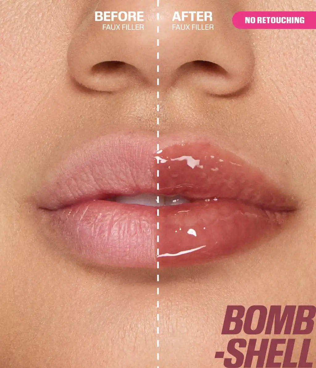 Huda Beauty FAUX FILLER Extra Shine Lip Gloss