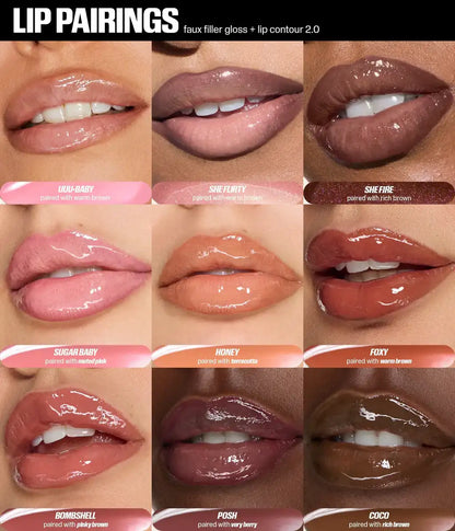 Huda Beauty FAUX FILLER Extra Shine Lip Gloss