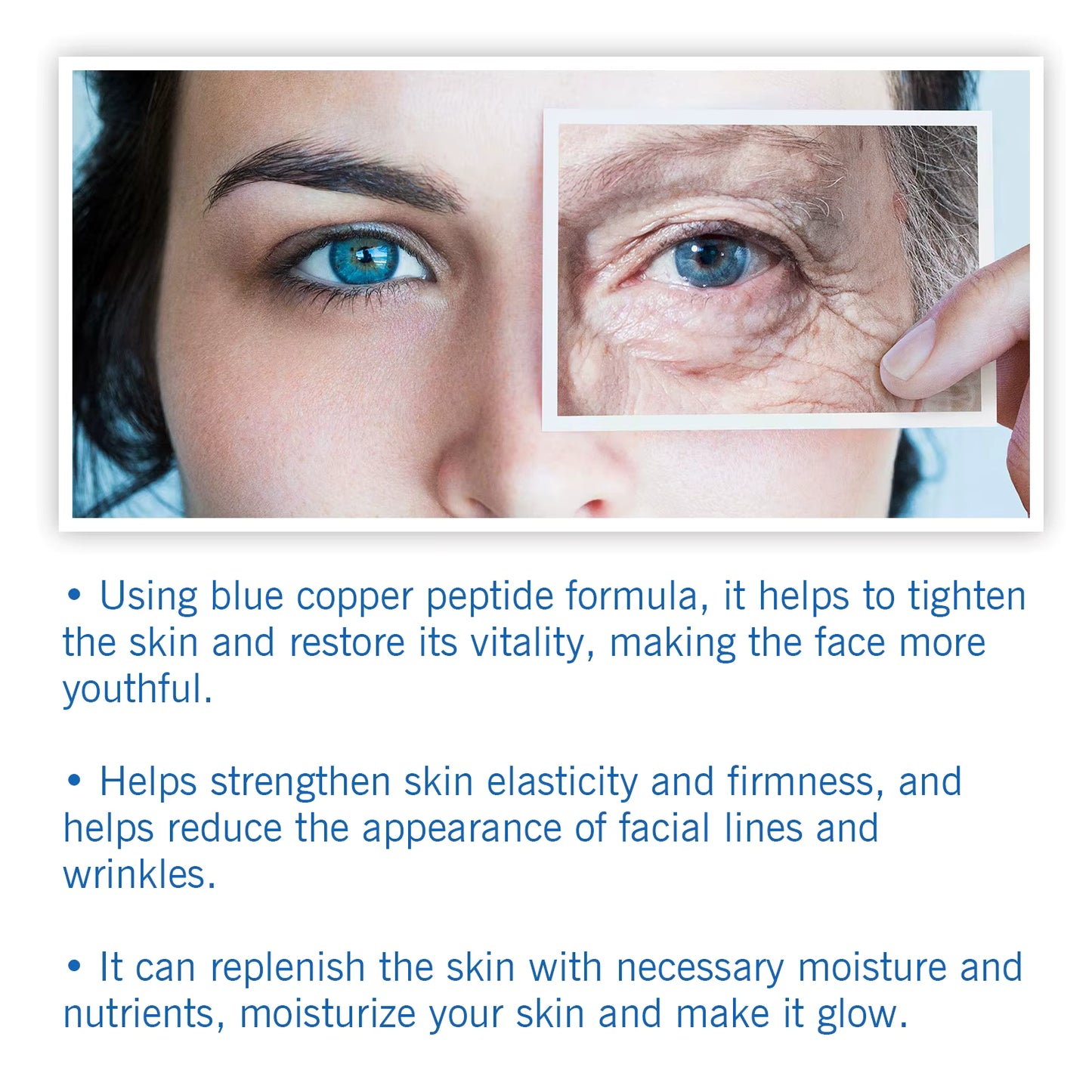 HOYGI Blue Copper Peptide Firm & Rejuvenating Serum (30ml).