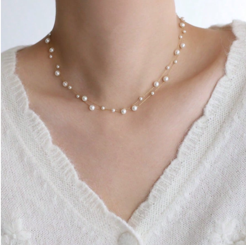 Celeste Pearl Chain