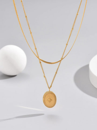 Star Medallion Set Necklace