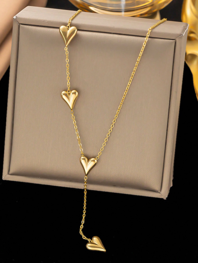 Golden Hearts Jewelry Set