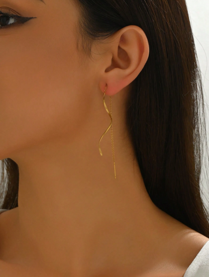 Golden Wave Earrings