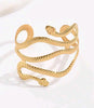 Serpentine Grace 18K Gold-Plated Cuff – Sculpted Elegance