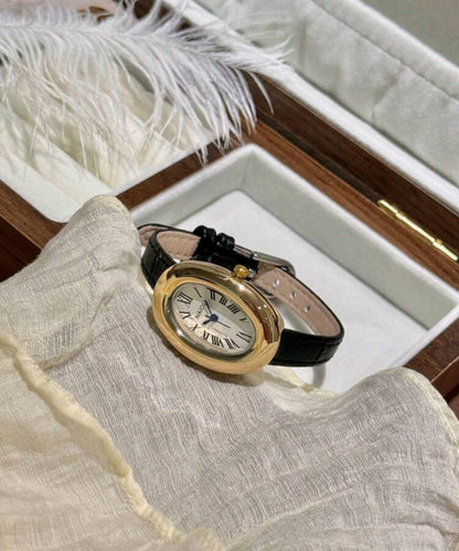Elegant Vintage Oval Quartz Watch (Multiple Styles Available)
