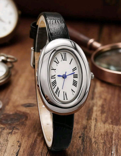 Elegant Vintage Oval Quartz Watch (Multiple Styles Available)