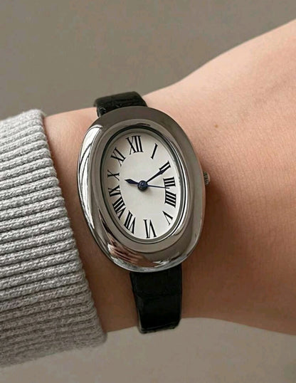 Elegant Vintage Oval Quartz Watch (Multiple Styles Available)
