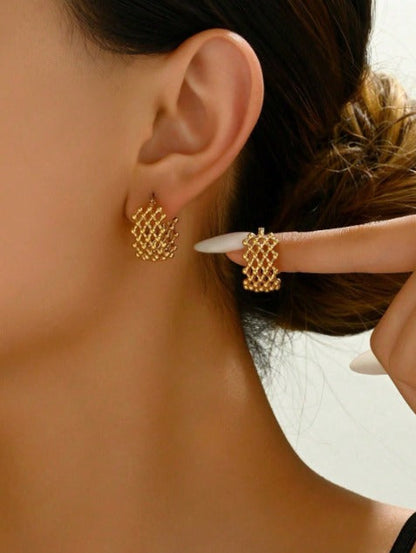 Luna Grid Earrings