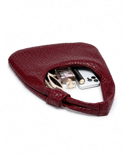 Woven Luxe Hobo Shoulder Bag