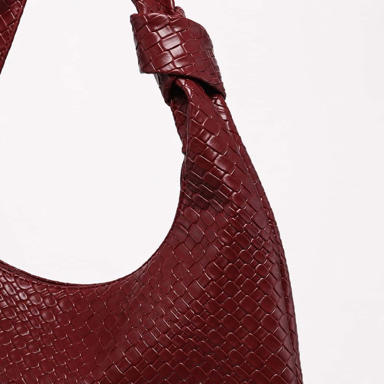 Woven Luxe Hobo Shoulder Bag
