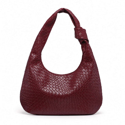Woven Luxe Hobo Shoulder Bag