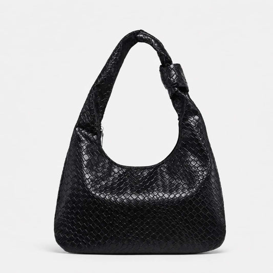 Woven Luxe Hobo Shoulder Bag
