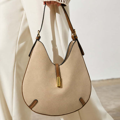 Luna Suede Shoulder Bag