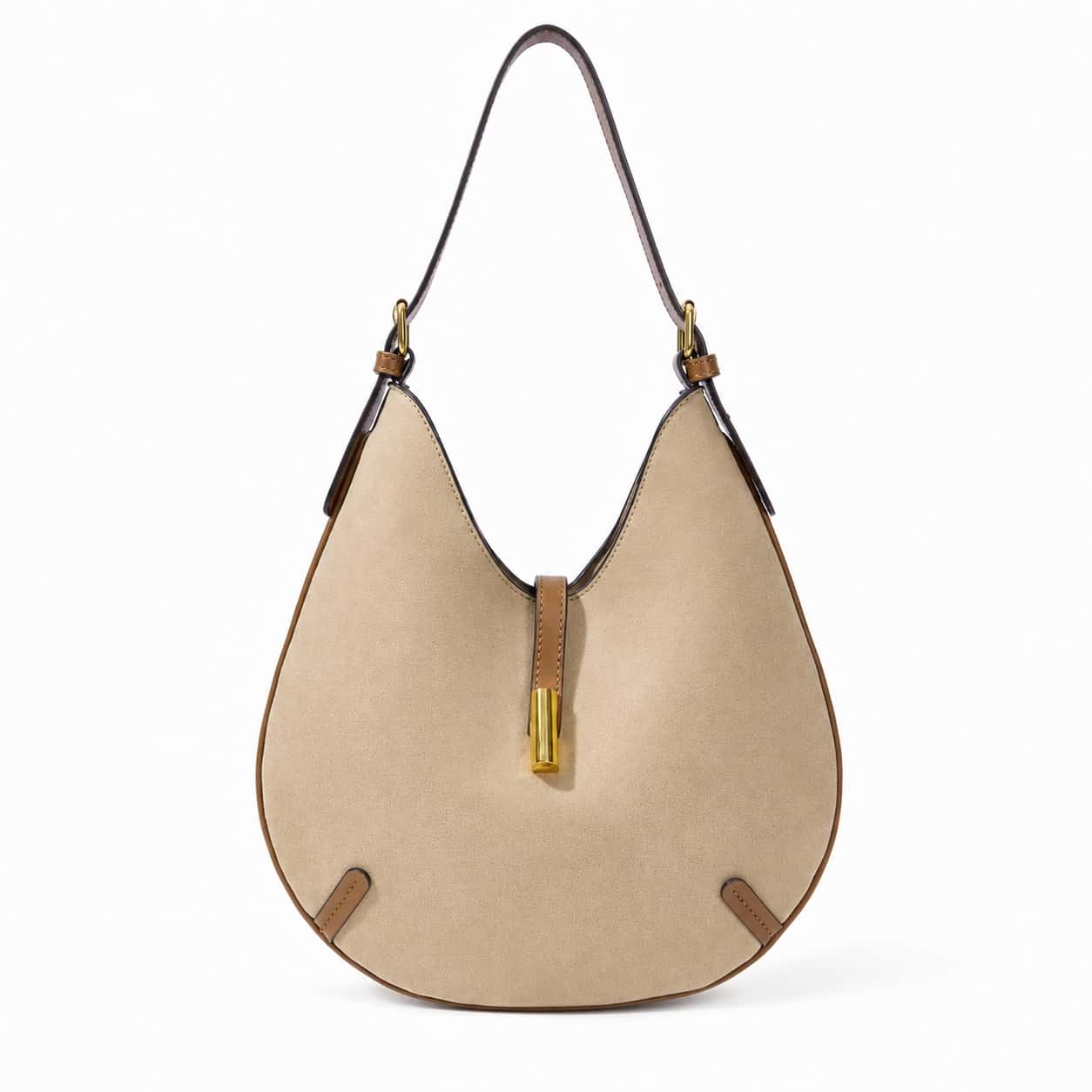 Luna Suede Shoulder Bag