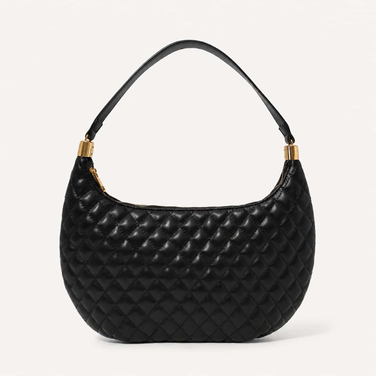 Quilted Crescent Shoulder Bag