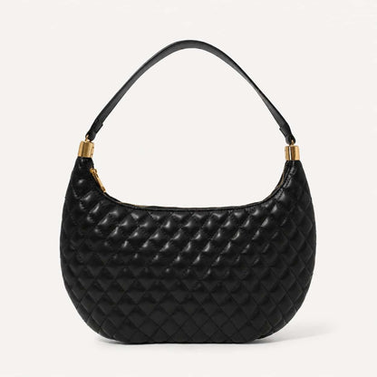 Quilted Crescent Shoulder Bag