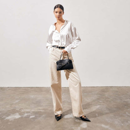 Sleek Buckle Shoulder Bag
