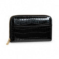 Glossy Croc Zip Wallet