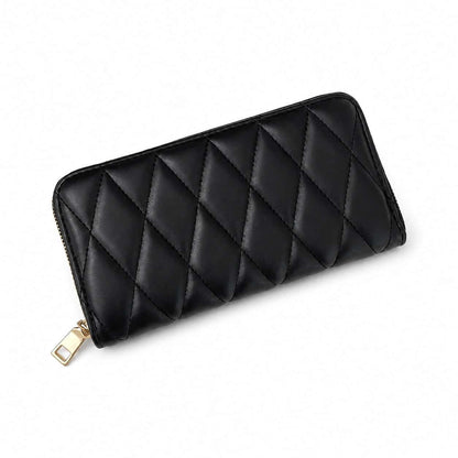 Quilted Zip Around Wallet