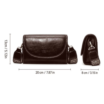 Retro Wide Strap Shoulder Bag