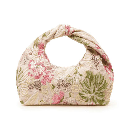 Blush Garden Sequin Knot Handbag