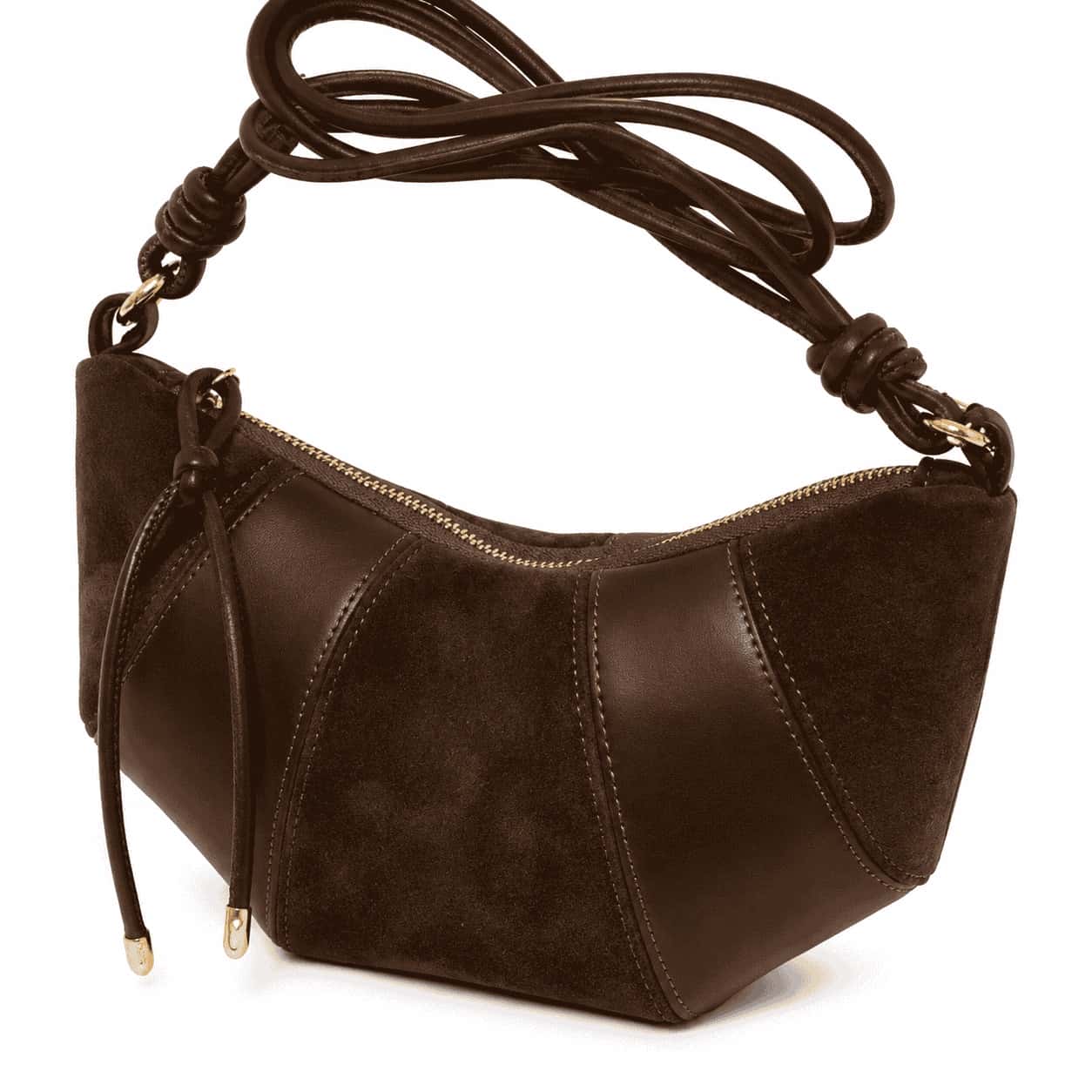 Mocha Croissant Shoulder Bag