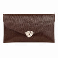 Mocha Envelope Clutch Bag