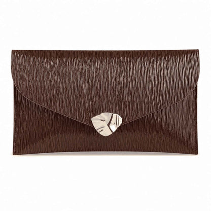Mocha Envelope Clutch Bag