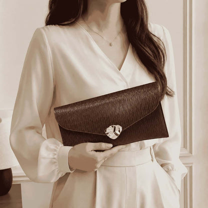 Mocha Envelope Clutch Bag