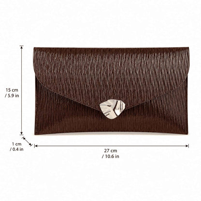 Mocha Envelope Clutch Bag
