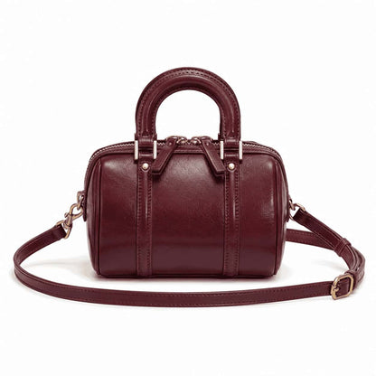 Burgundy Mini Barrel Bag