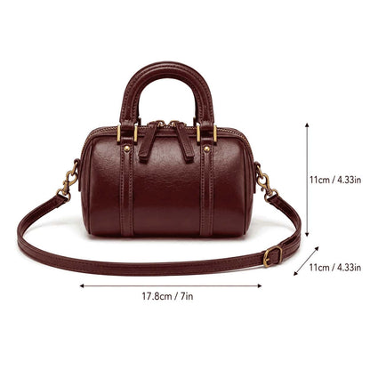 Burgundy Mini Barrel Bag