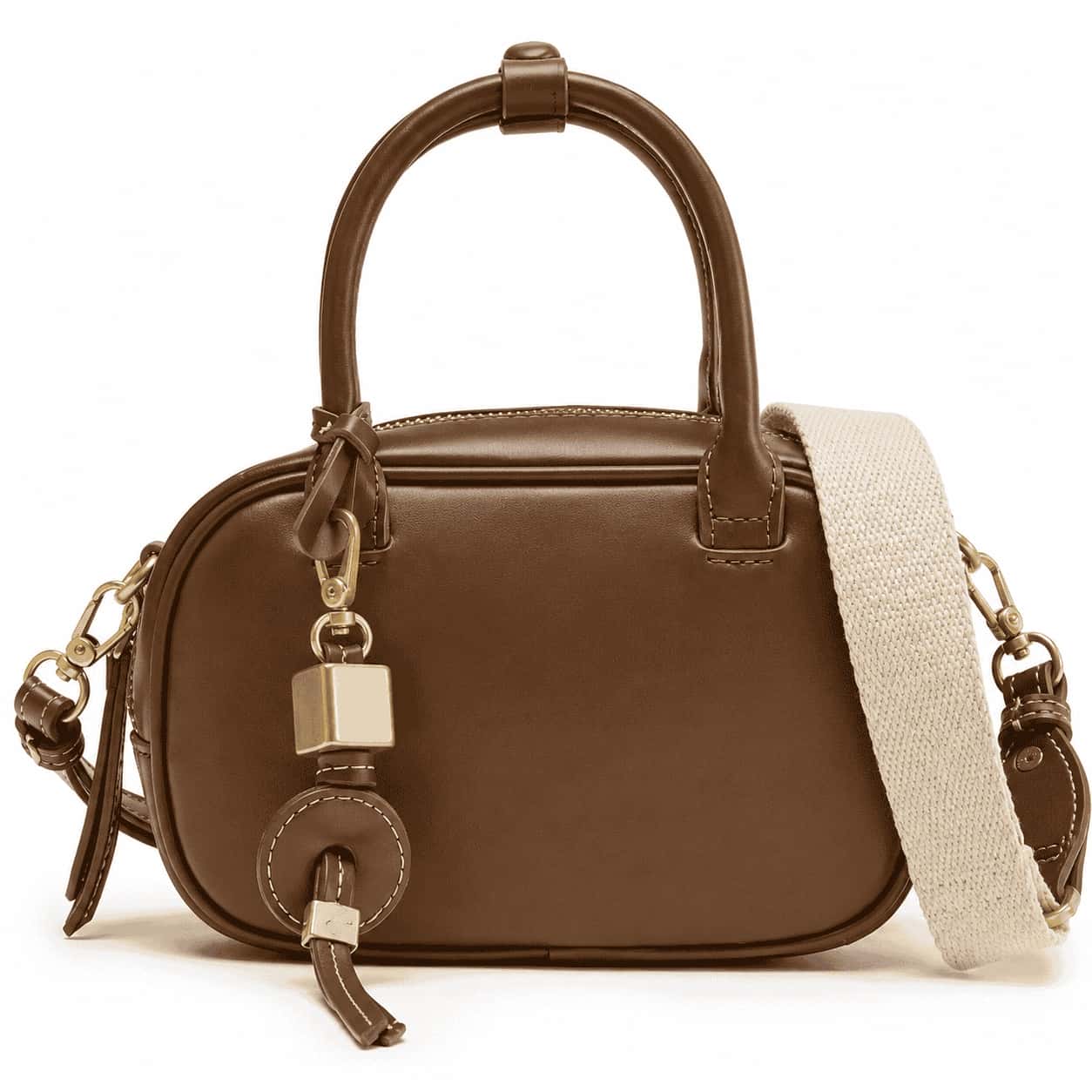 Vintage Contrast Bowling Bag