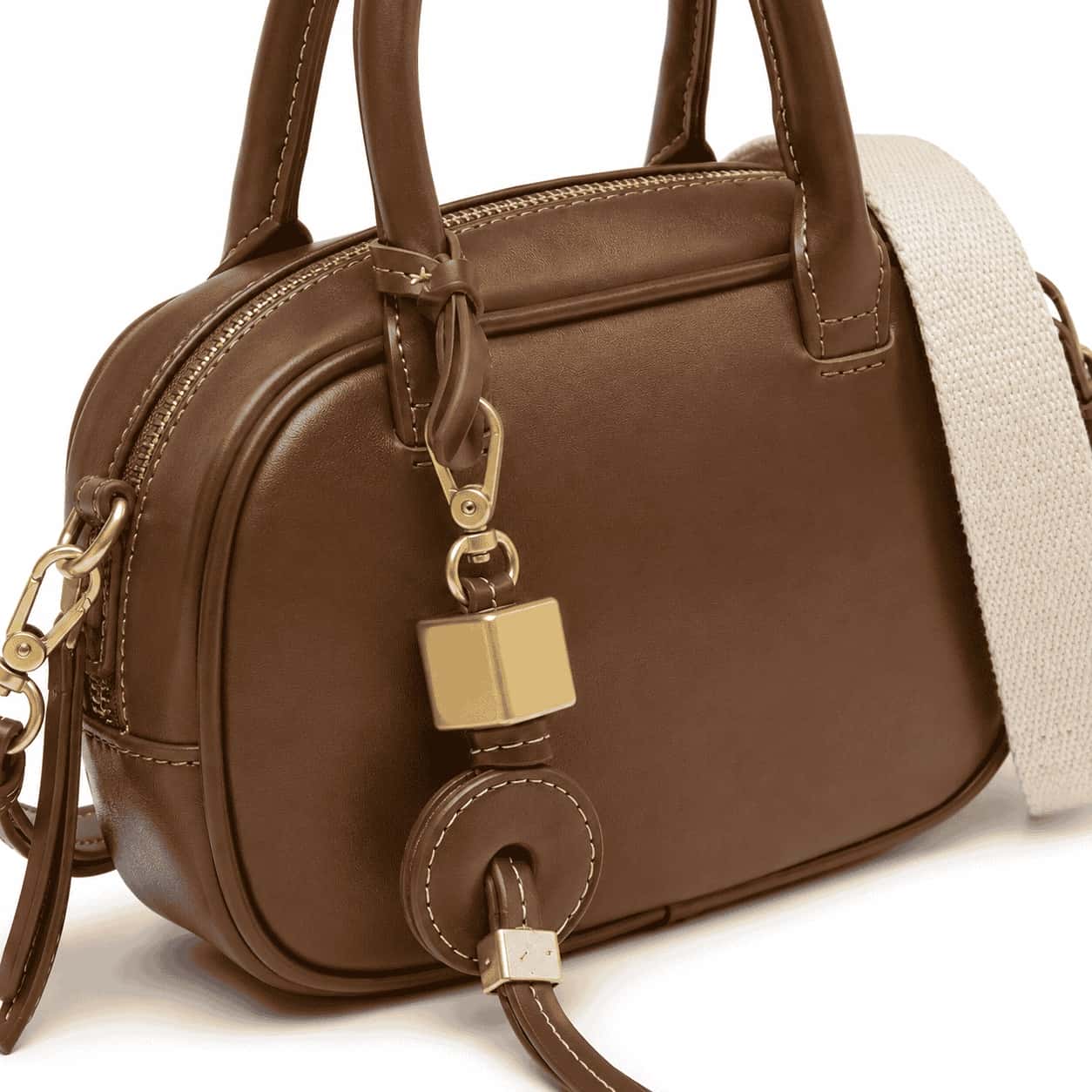 Vintage Contrast Bowling Bag