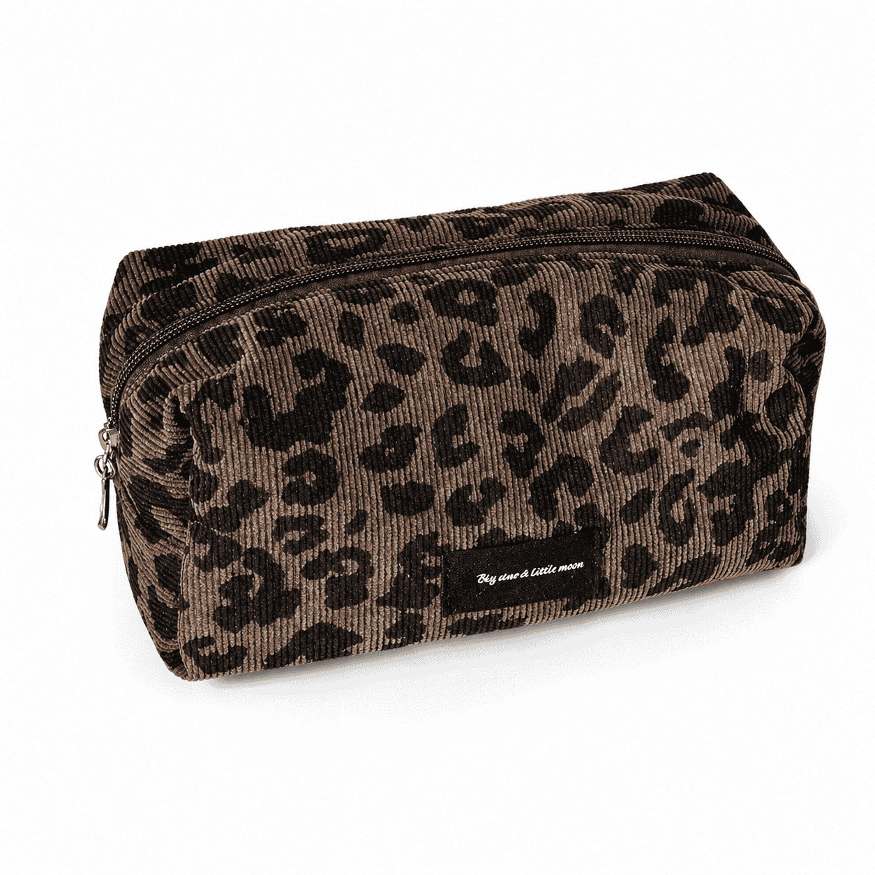 Leopard Corduroy Makeup Bag