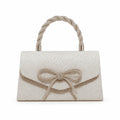 Glitter Bow Rhinestone Evening Clutch Bag