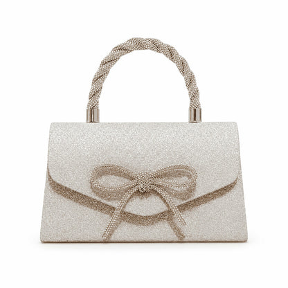 Glitter Bow Rhinestone Evening Clutch Bag