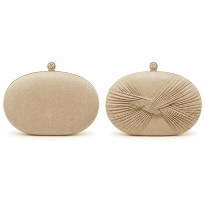 Pleated Knot Evening Clutch Bag
