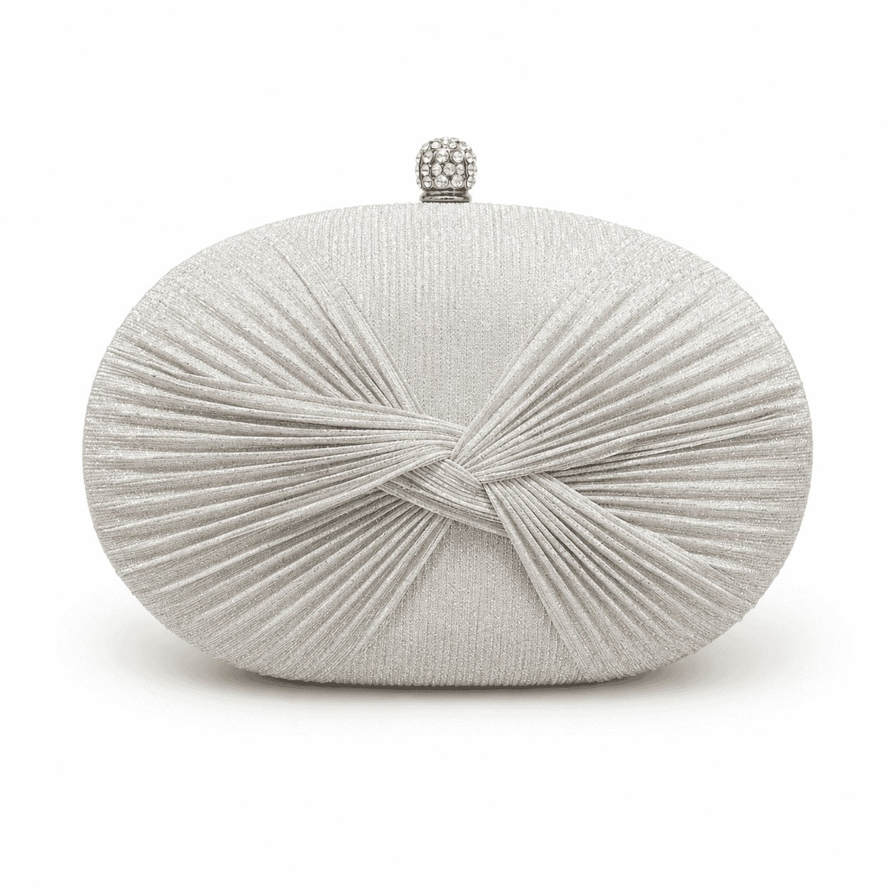 Pleated Knot Evening Clutch Bag
