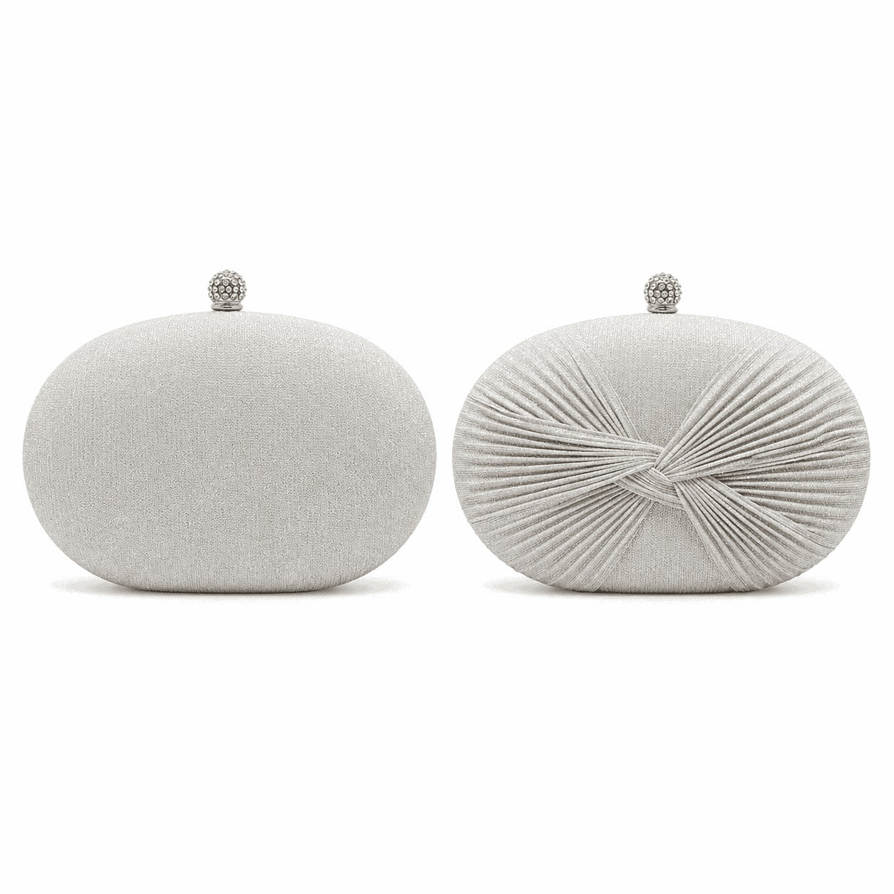Pleated Knot Evening Clutch Bag