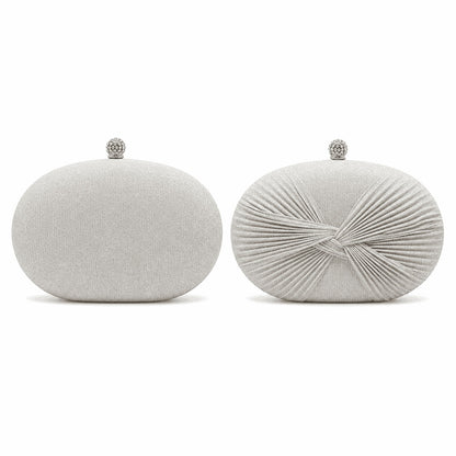 Pleated Knot Evening Clutch Bag