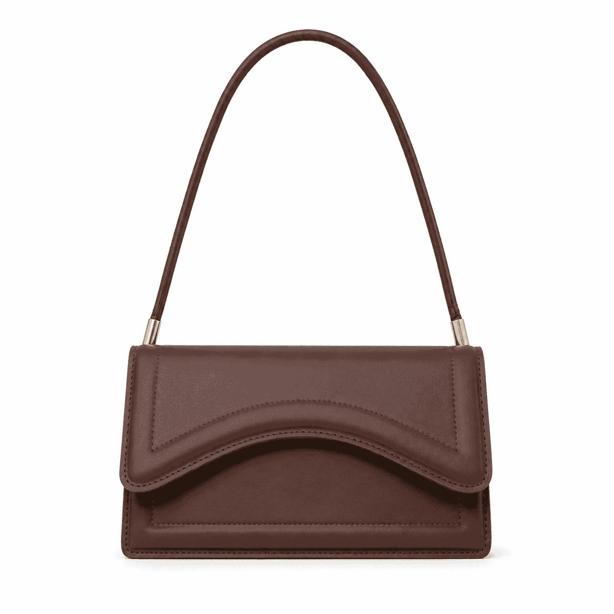 Curved Flap Shoulder Bag