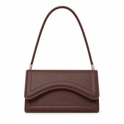 Curved Flap Shoulder Bag