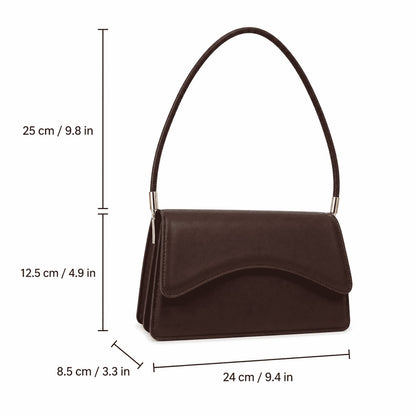 Curved Flap Shoulder Bag